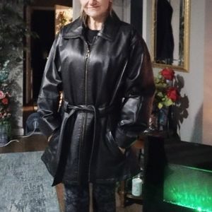 Genuine Leather coat with insulated liner